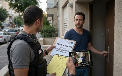 תיעוד בוידאו של מסירה משפטית
